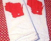 Wisconsin Love Tea Towels