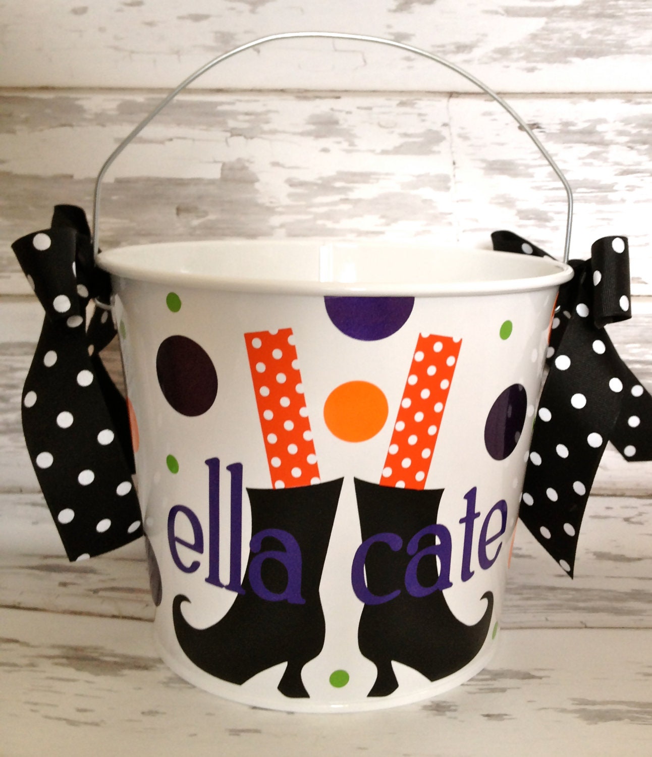 Personalized Custom Halloween Bucket - More Designs Available