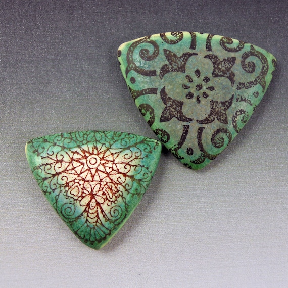 Triangle Porcelain Cabochons