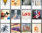 2013 Photo Desk Calendar mini easel - Graffiti Greece Crete Cuba Floral Flower Shopping Lists loose leaf, stationery, school, photographic