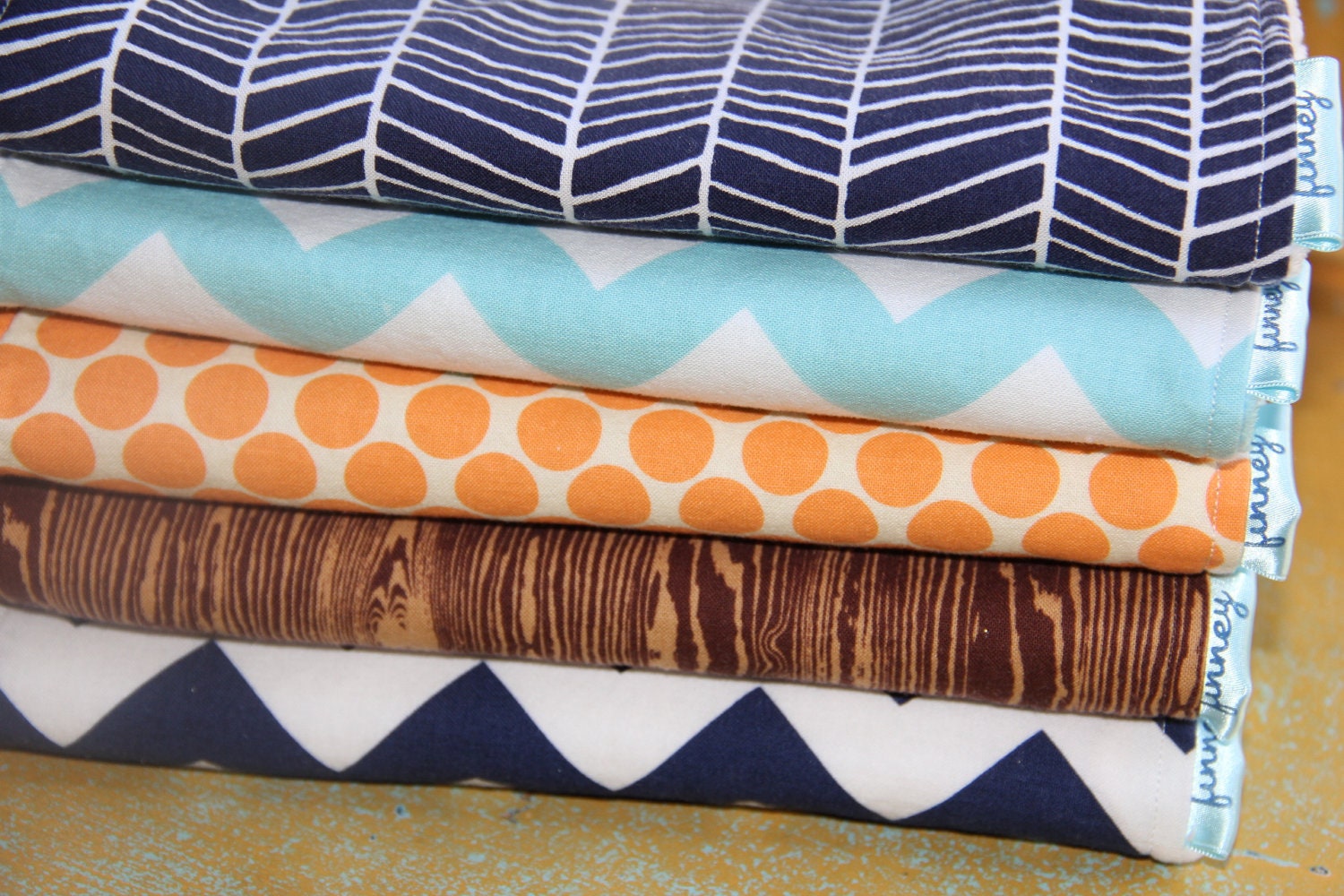 You choose Burp cloths Pick 5 from any prints in the shop  Free Shipping to the U.S. for orders over 35.00