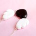 Flying Heart Necklace - black heart and wings - handmade polymer clay jewelry