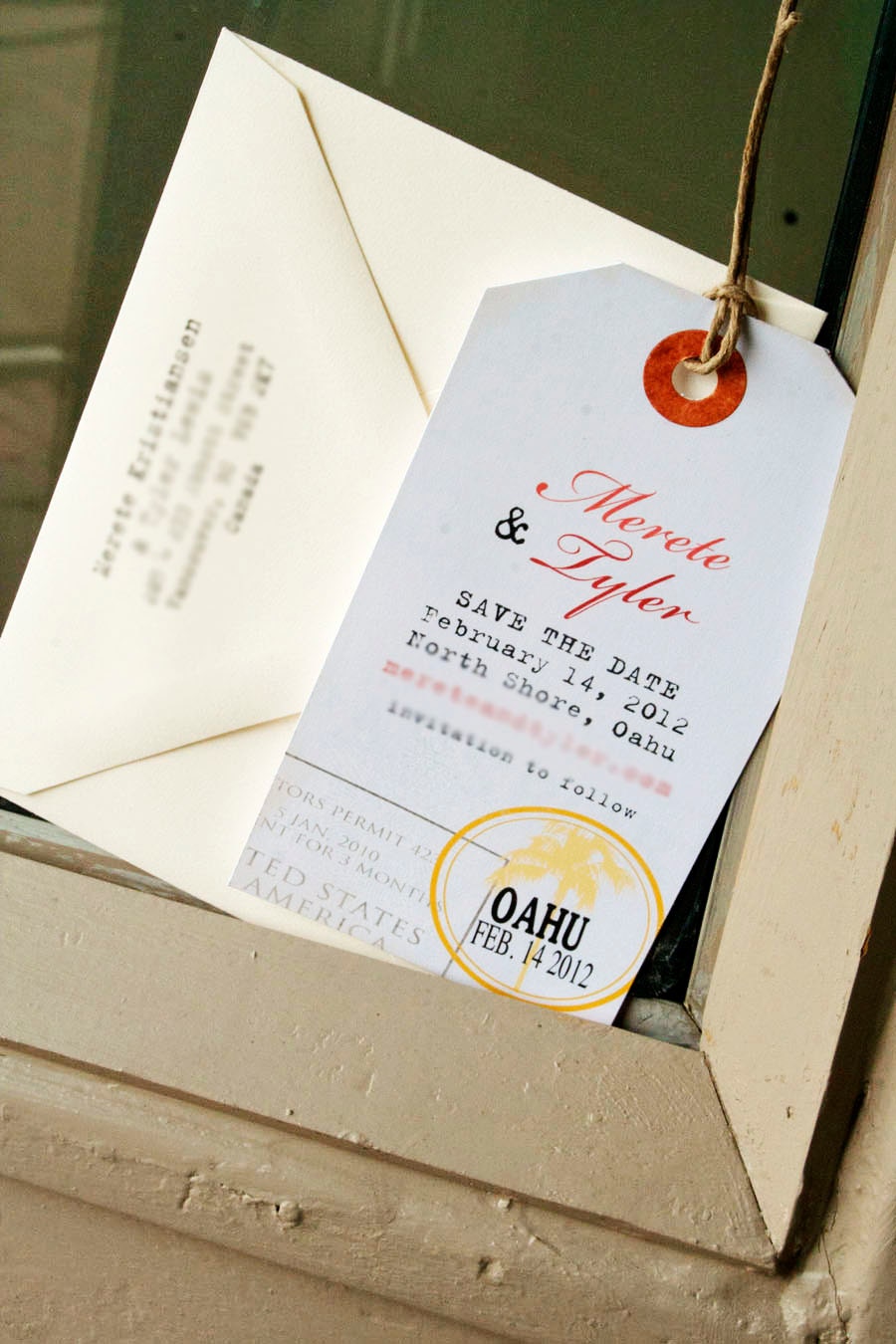 Passport Luggage Tag - Destination Save the Date - Design Fee