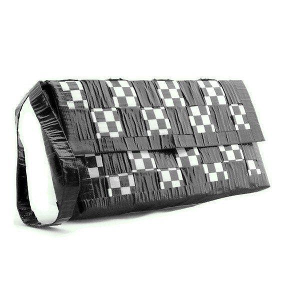 Duct Tape Clutch - Checkered