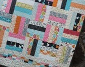 PDF Quilt Pattern.....Layer Cake, Jelly Roll and Fat Quarter friendly, ..Baby and Lap size, On the Fence
