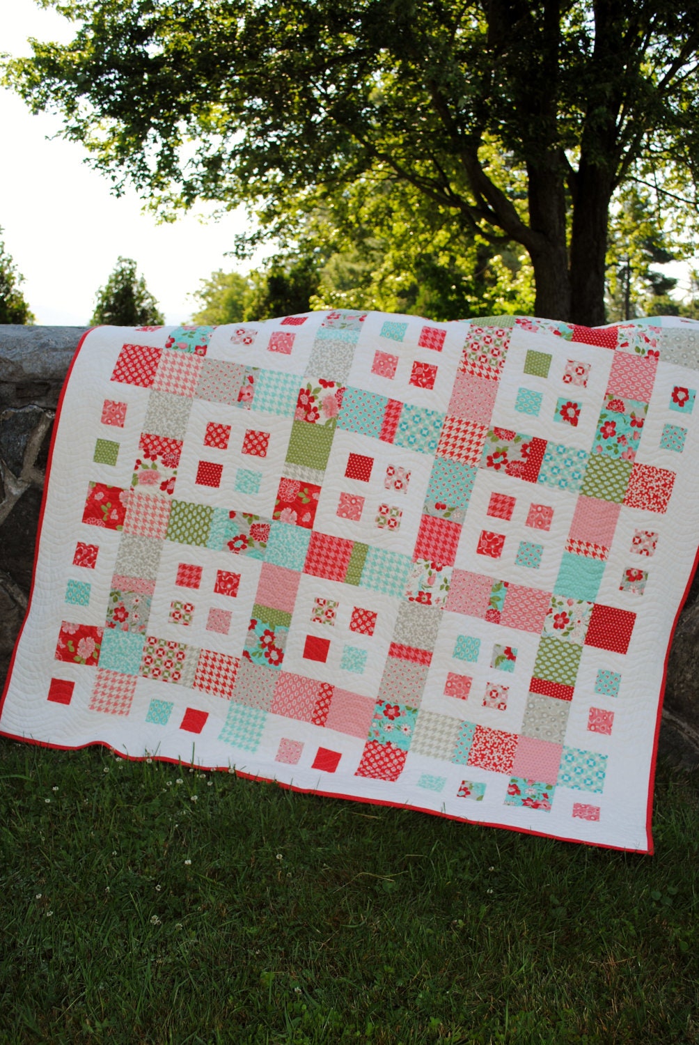 PDF Quilt Pattern.....Layer Cake and Fat Quarter friendly, ..Baby and Large Lap or Coverlet size, City Blocks