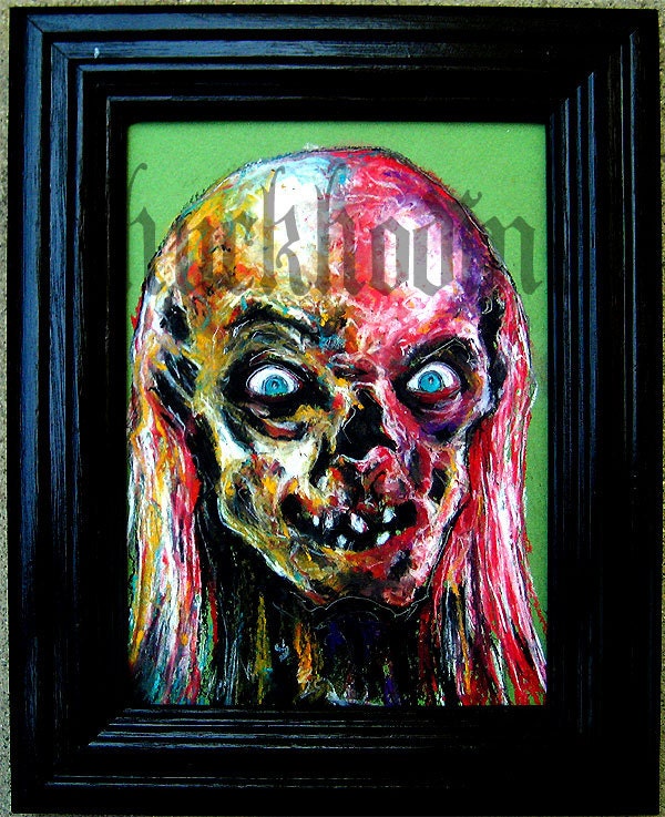 The Crypt Keeper - Original Drawing - Tales from the Crypt Horror Monster Creature Zombie Corpse Halloween Frankenstein Dracula Skull