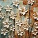 ORIGINAL Large Abstract Contemporary Textured White Daisy Flowers Landscape Painting Modern Palette Knife by Susanna Ready to Hang 48x24