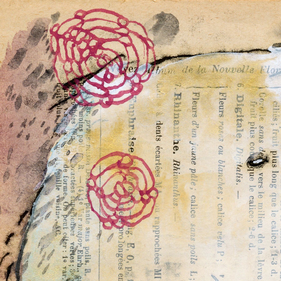Dreaming of Bubbles Original Monster Monoprint