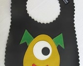 Black Monster Baby Bib