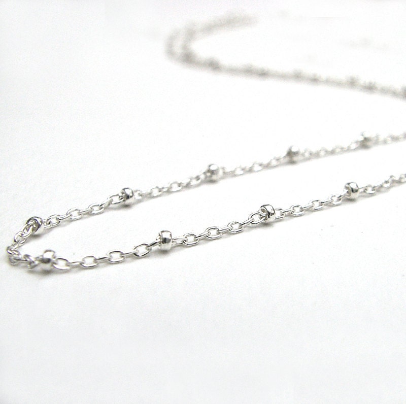 Dotted Chain Sterling Silver Necklace