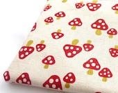 Toadstool coin purse in red and cream