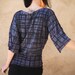 The Altogether - iheartfink Handmade Hand Printed Plaid Bell-Sleeve Top