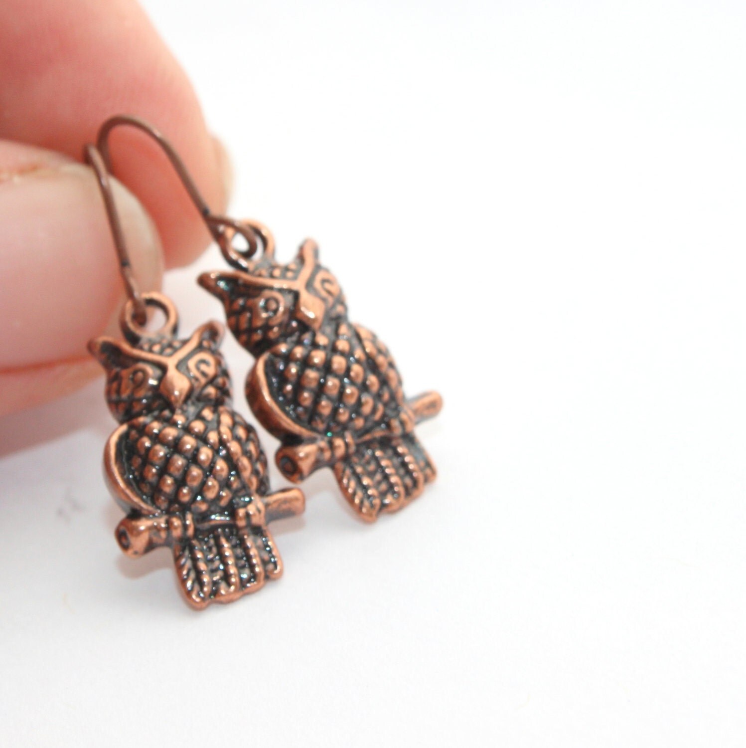  Earrings on Copper Owl Earrings By Littlebugjewelry On Etsy