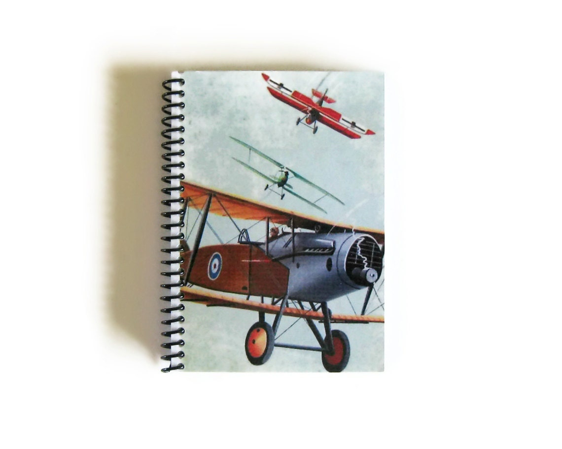 Airplanes Biggles Flies - Notebook Spiral Bound - 4 x 6