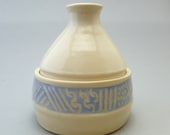 Light Blue and White Salt Cellar