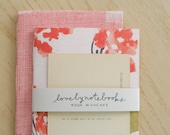 lovely notebooks, flowers and fabric.
