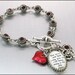 Custom Charm Bracelet, Memorial Jewelry, Mother's Jewelry, Bridal Jewelry, Crystal Bracelet, Choose your Crystals, Quote, Picture, Charms