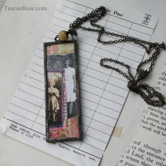Mom and Me - Little Pretty Necklace - prairie gypsy collage
