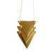 Kinetic Brass Chevron Necklace