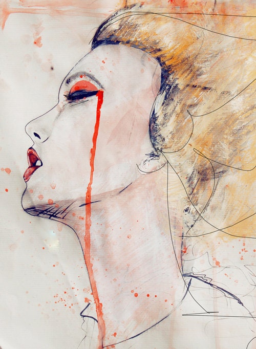 Orange Velvet - Fashion Illustration Art Print