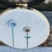 Vintage Button Flowers - Modern Cross Stitch Hoop Art
