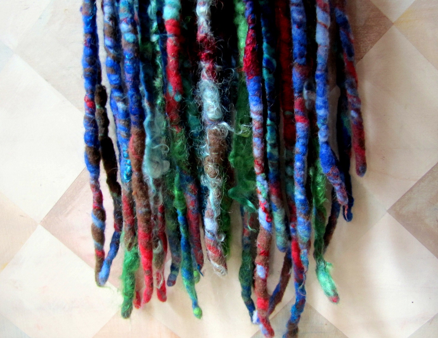 Faerie Spun Dreads - Handmade Felted Wool Double Ended Dread Falls