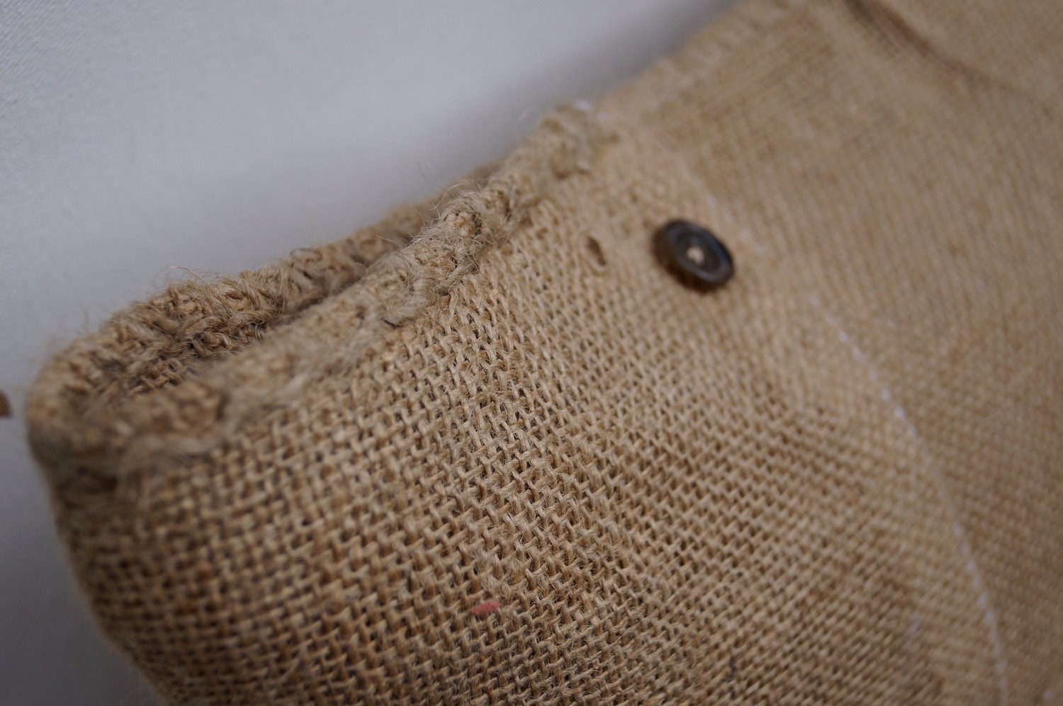 Burlap Charley Pillow - Couple Monogram