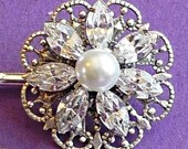 Wedding Hair Pins, Bridal Hair  Accessories, Crystal Flower Hair Pins, Flower Hair Pin, Set of 2