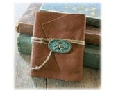 Leather Journal - Henry van Dyke quote:  "Use what talents you possess....." handmade handbound . whiskey brown (320pgs)