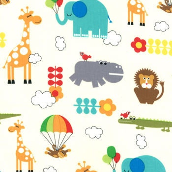 Bungle Jungle Children's Bungle Critters Zoo Animals by Tim and Beck Moda Fabric by the Yard