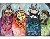 Warrior Family- Art Print- Watercolor- Archival- 8x10