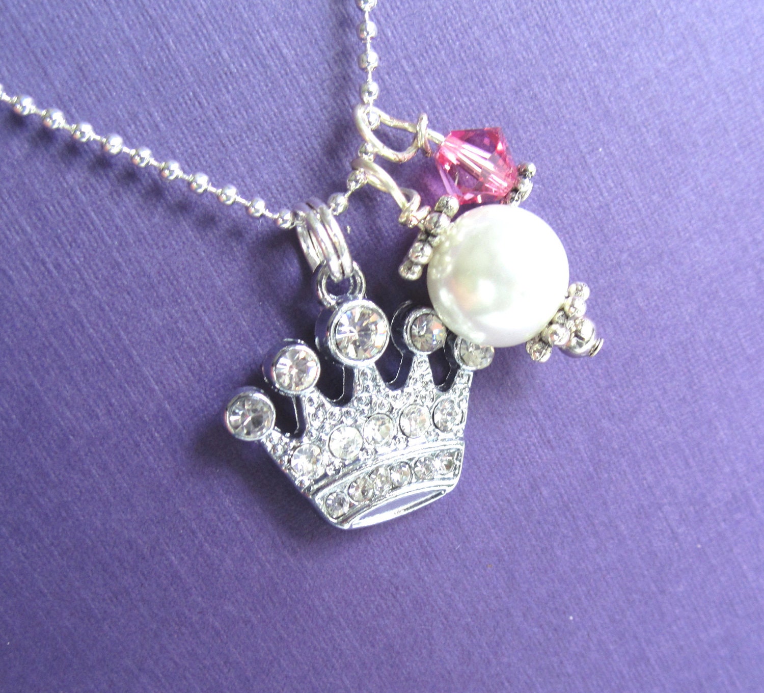 Crown Jewels tiara charm necklace