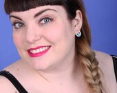 Pearl and Bluerose Vintage Bow Earring