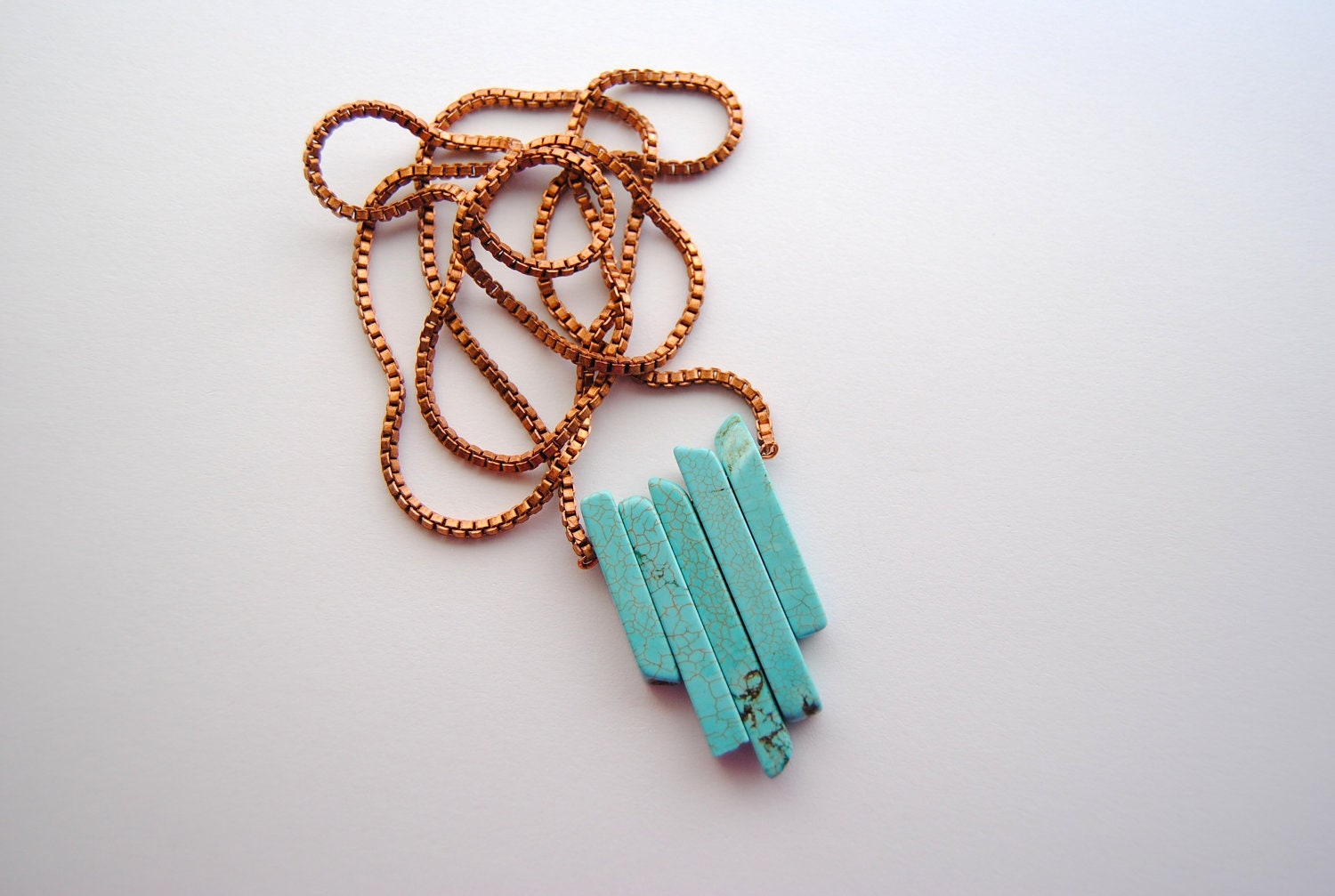 Turquoise Arrow Necklace - Handmade Jewelry - Free Shipping in the US - Summer Fashion