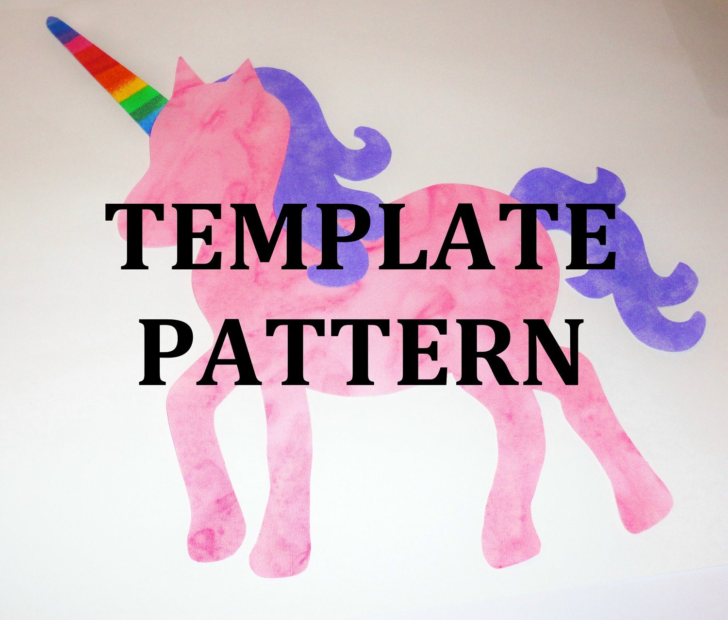 Applique PDF TEMPLATE Pattern Only......UNICORN...New