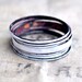 S A L E - Handcrafted Bangle Set - 'Dishy York Whites' - Enameled handmade Bracelets