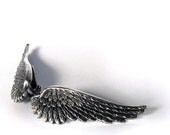 Bridesmaid Earrings set 5 Pairs Silver Wing Earrings Clip On