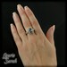 Mystic Blue Topaz, Yellow Sapphire, and Diamond Two Tone Ring - LS643