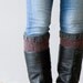 Boot cuffs in Grey with red dots