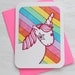Unicorn Rainbow Magic Notecard