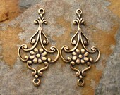 2 Antique Gold Candace Drop Chandelier - Connectors   -  Trinity Brass