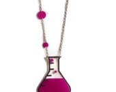 Geek Jewelry,Love Potion Necklace,Back to school Jewelry,Lasercut Acrylic