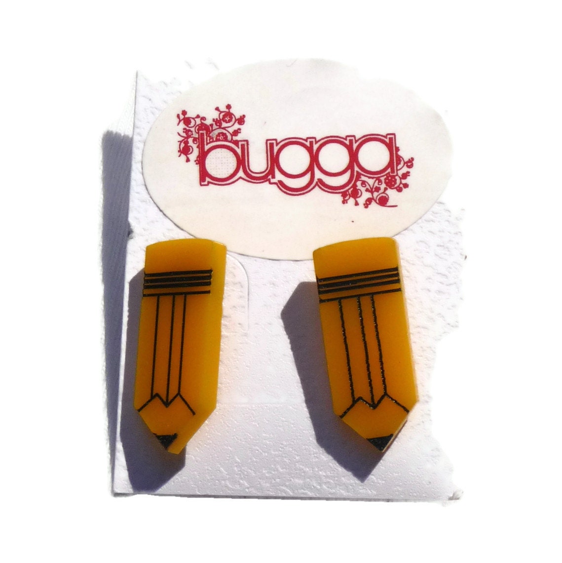 Back to School Jewelry,Pencil Stud Earrings,Lasercut Jewelry