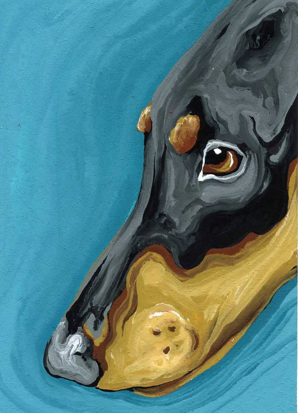 Doberman Painting