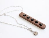 Wood and Black Agate Necklace from the "Palette" collection - Norwegian Wood x Devin Barrette Collaboration