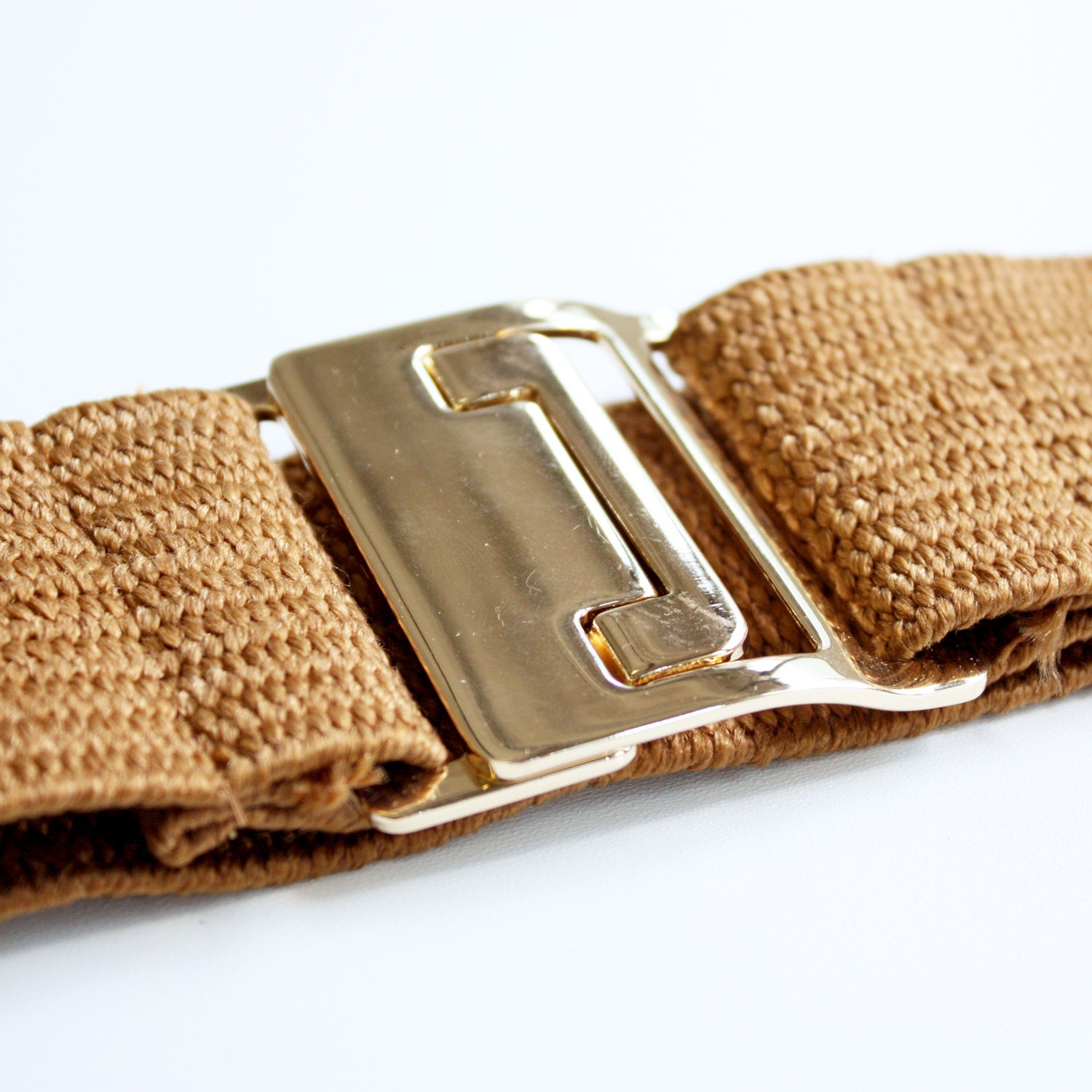 Snap Buckle Belt - Mustard and Gold - S, M or L