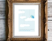 John Lennon Inspired "You May Say that I'm a Dreamer but I'm Not the Only One"  - nursery art print