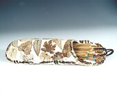 Wall Vase/Matchholder, brown leaf