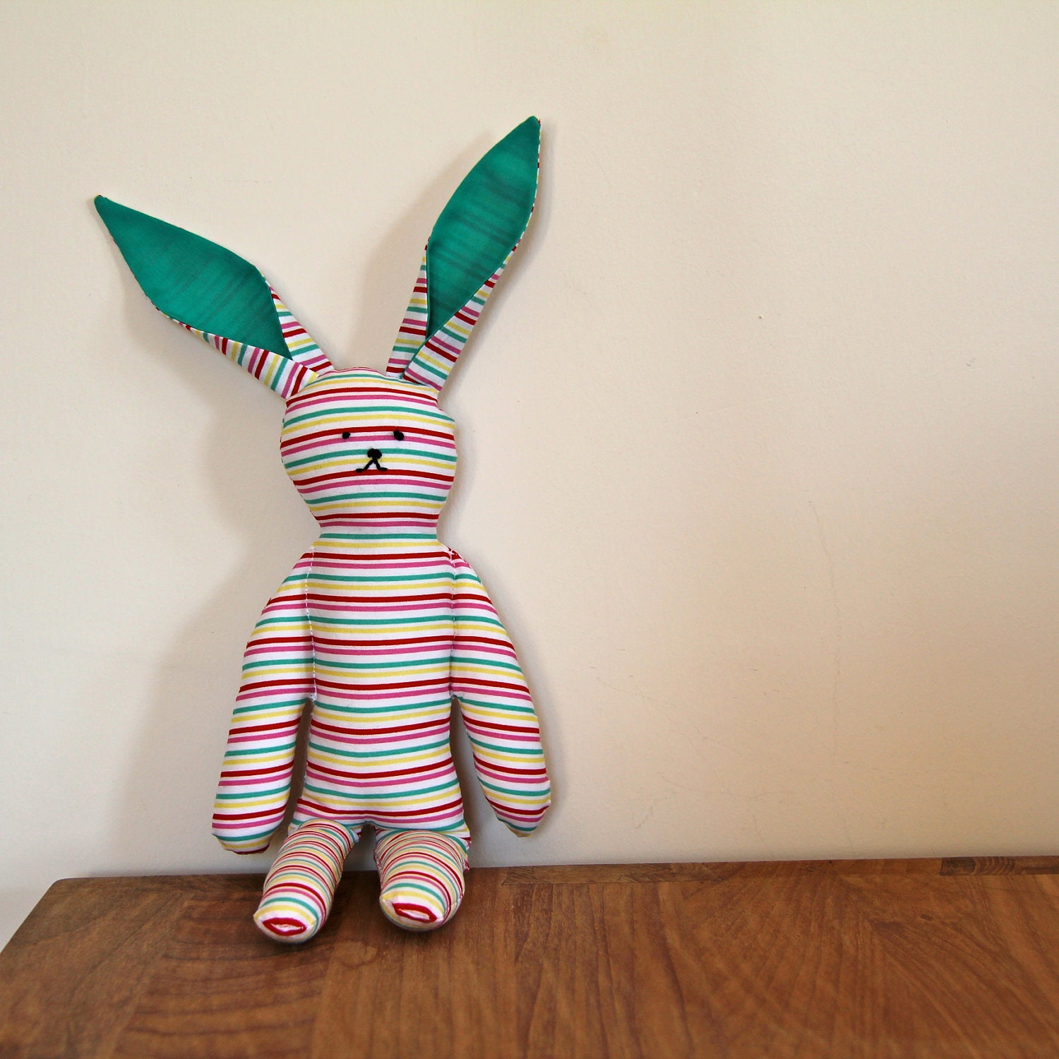 Wilbur the Striped Toy Bunny
